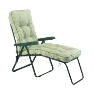 Glendale Deluxe Cotswold Stripe Lounger Chair - Green