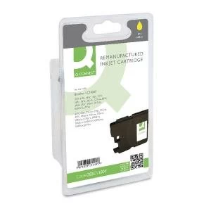 Q-Connect Brother Remanufactured Yellow Inkjet Cartridge LC1100Y