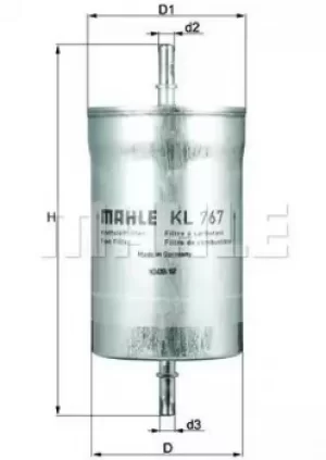 Fuel Filter KL767 78444192 by MAHLE Original