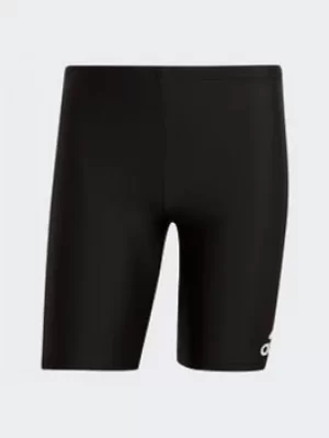 adidas Badge Fitness Swim Jammers, Black/White, Size 28, Men