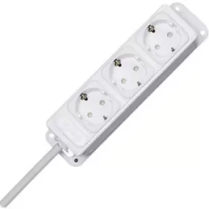 Kopp 127002013 Power strip (w/o switch) 3x Arctic white PG connector