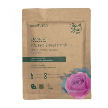 BeautyPro Plant Based Rose Calming Face Sheet Mask