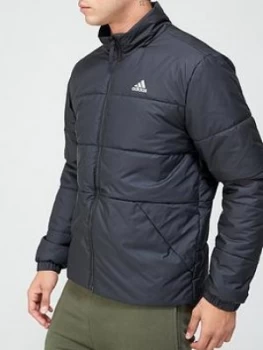 Adidas 3 Stripe Insulated Jacket - Black, Size 2XL, Men