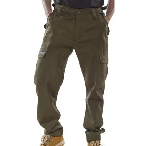 Click Workwear Combat Trousers Polycotton Olive Green 30 Ref PCCTO30