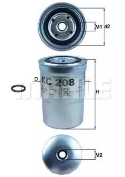 Fuel Filter KC208 77496250 by MAHLE Original
