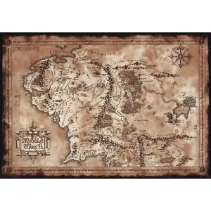 Lord Of The Ring - Map Maxi Poster