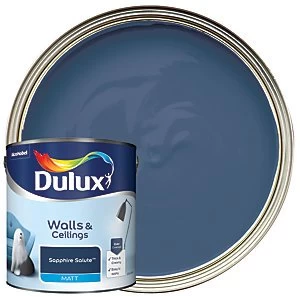 Dulux Walls & Ceilings Sapphire Salute Matt Emulsion Paint 2.5L