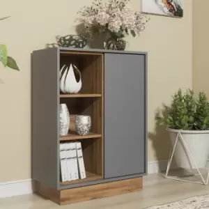 Creative Furniture - Sideboard 100cm Sideboard Cabinet Cupboard tv Stand Living Room Oak&Black - grey & oak