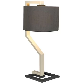 Axios - Table Lamp with Cylindrical Grey Shade - Elstead