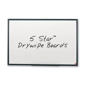 5 Star Office Drywipe Non Magnetic Board with Fixing Kit and Detachable Pen Tray W600 x H450mm