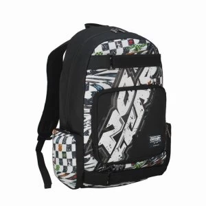 No Fear Logo Skate Backpack - Black/Checker