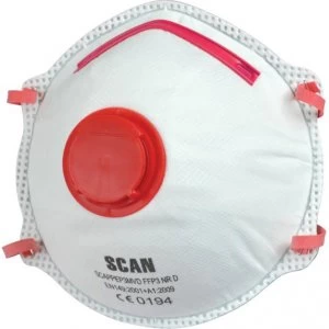 Scan FFP3 Moulded Disposable Dust Valued Mask Pack of 2