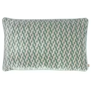 Kai Dione Geometric Cushion Cover (One Size) (Mint) - Mint