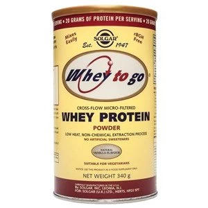Solgar Whey To Go Protein Powder Natural Vanilla 340g