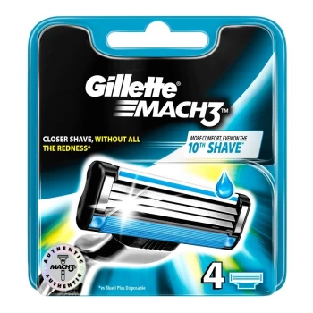 Gillette Mach3 Blades 4 Pack