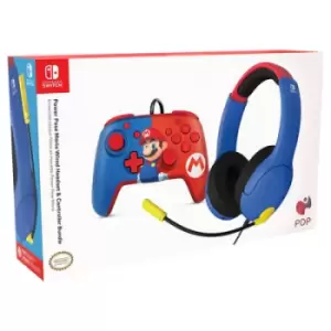 PDP Mario Switch Controller and Headset Bundle for Switch