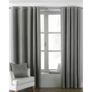 Riva Home Atlantic Eyelet Ringtop Curtains (229 x 183cm) (Grey) - Grey