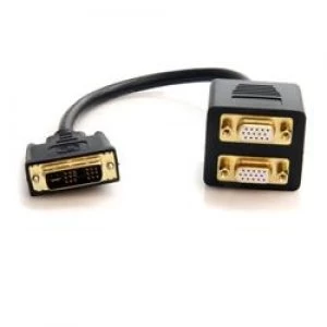 StarTech.com 1ft DVI-I Analog to 2x VGA Video Splitter Cable - M/F