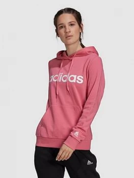 adidas Essentials Linear Hoodie - Rose, Rose, Size L, Women