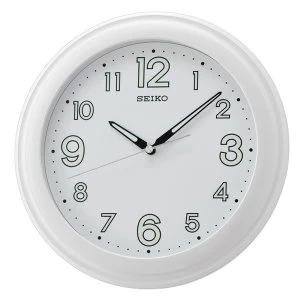 Seiko QXA721W LumiBrite Wall Clock with Large Numbers - White