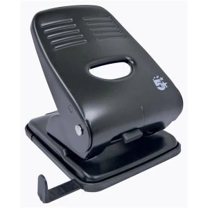 5 Star Office 2 Hole 40 x 80gm2 Metal Hole Punch Black with Plastic Base