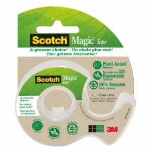 Scotch Magic Tape Greener Choice Dispenser 19mmx20m, Clear