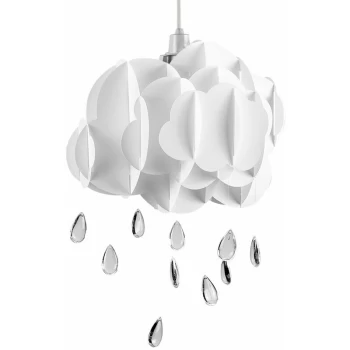 Childrens Bedroom Rain Cloud Ceiling Pendant Light Shade - No Bulb
