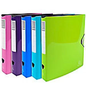 Exacompta Conventional file folder 2 ring Polypropylene A4 Assorted Colours 6 Pieces