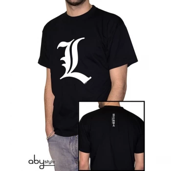 Death Note - L Tribute Mens X-Large T-Shirt - Black