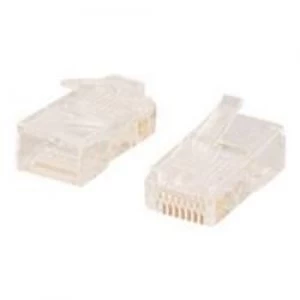 C2G RJ45 CAT5e 8x8 Modular Plugs for Round Stranded Cable (50pk)