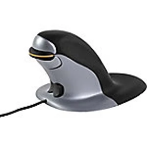 Fellowes Small Wired Vertical Mouse Penguin Black, Silver