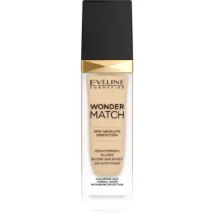 Eveline Cosmetics Wonder Match Long-Lasting Liquid Foundation with Hyaluronic Acid Shade 05 Light Porcelain 30ml