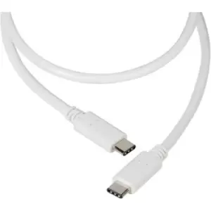 Vivanco USB cable USB 2.0 USB-C plug, USB-C plug 1.20 m White 37561