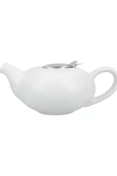 Ceramic Pebble Teapot, Matt Speckled White, Four Cup - 900ml Boxed