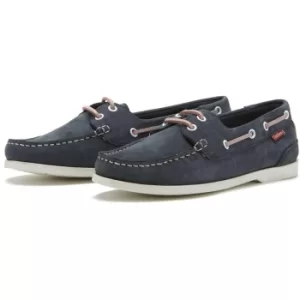 Chatham Womens Willow Boat Shoes Navy/Pink 7 (EU41)