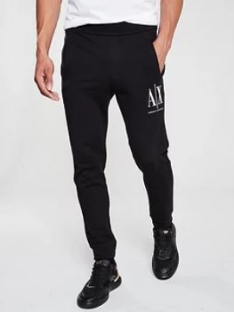 Armani Exchange Embroidered Icon Logo Jogging Pants Black Size XL Men