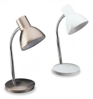 1 Light Table Lamp Brushed Steel, E27