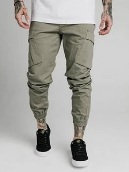 Siksilk Cargo Pants, Khaki, Size L, Men