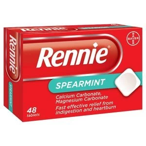 Rennie Spearmint Heartburn and Indigestion Relief 48 Tablets