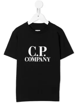 C.P COMPANY KIDS Logo-print T-Shirt Black