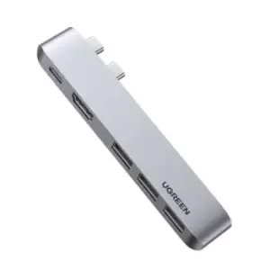 UGREEN 5-in-2 USB C Hub for MacBook Pro/Air - Grey