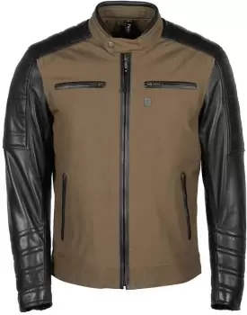 Helstons Cruiser Motorcycle Leather/Textile Jacket, green-brown, Size XL, green-brown, Size XL