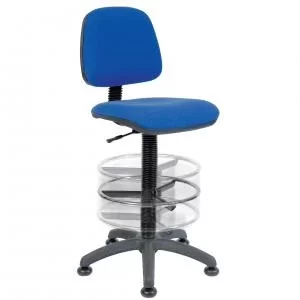 Teknik Ergo Blaster Blue Fabric Operator Chair Deluxe With Ring Kit