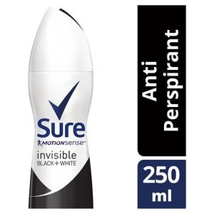 Sure Motion Sense Invisible Black + White Deodorant 250ml