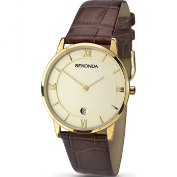 Sekonda Gold And Brown Watch - 1041 - multicoloured