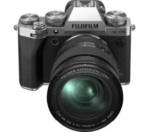 Fujifilm X-T5 Mirrorless Camera with FUJINON XF 16-80 mm f/4 R OIS WR Lens - Silver/Grey