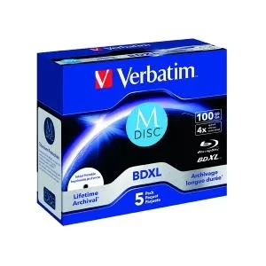 Verbatim M-Disc BD-R XL 100GB 4x Pack of 5 43834 VM43834
