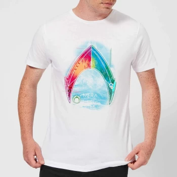 Aquaman Mera Beach Symbol Mens T-Shirt - White - M
