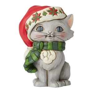 Christmas Kitten Mini Figurine