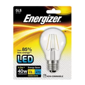 Energizer S9024 Lamp Filament LED Gls 470Lm E27 Ww 4.3W